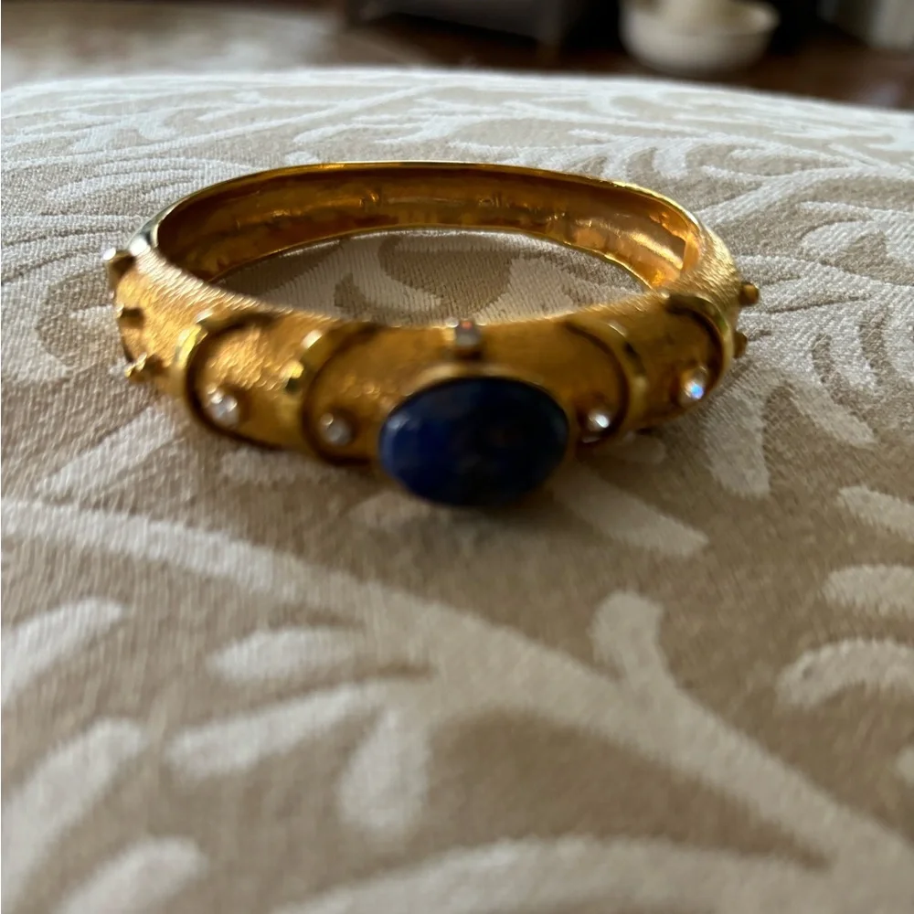 Lapis gold faux diamond bangle - Picture 5 of 7
